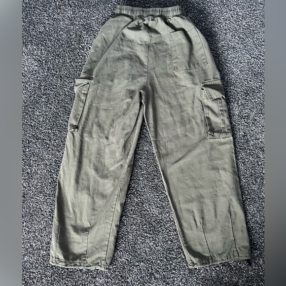 Y2k Baggy Cargo Pants - Forest Green - Picture 6 of 7